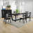 Mid Century Modern Rectangular MDF Dining Table