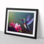 Unreal Floral Hummingbird - Framed Print-427273354-427273353