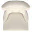 Chaise d'appoint rembourrée en tissu beige et noir Gillian-63750583