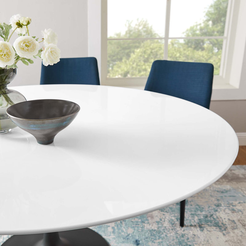 Table de salle à manger Modway Lippa, 28.5" H x 60" W x 60" D, Noir
