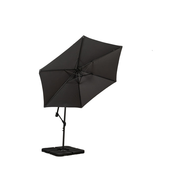 Oyster 3m Standard Cantilever Over Hanging Powder Coated Parasol with Cross Stand This parasol is made using Polyester Fabric which has a Weather-Proof Coating & UPF Sun Protection Level 50