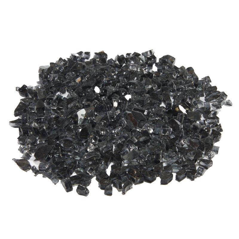 Reflective Fire Glass Filler, Black