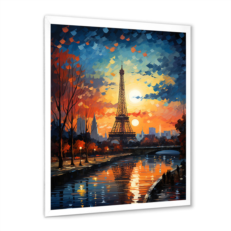 Anvesh The Eiffel Tower In 19 Century II, reproduction sur toile, H 32 po x l 24 po x P 1 po, Cadre photo blanc