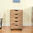 5 Drawer Chest File Cabinet, Wooden Storage Filing Cabinet with Wheels, Office File Cabinet, Office Alex Drawers for File storage-31709649