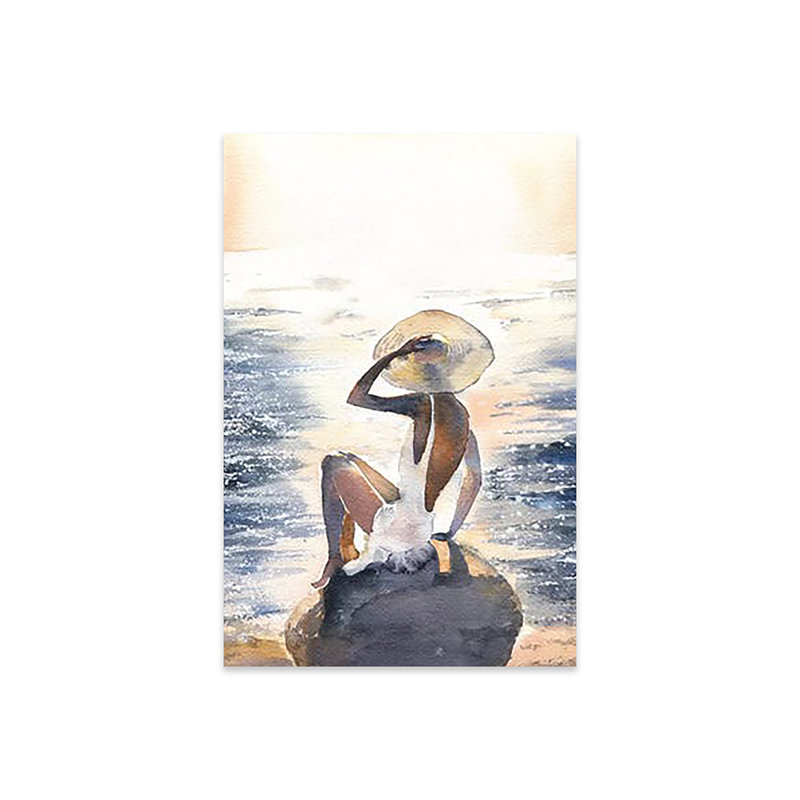 «Woman on a rock» par Marina Ignatova - impression sans cadre, H 24 po x l 16 po x P 0,25 po