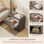  Table de chevet moderne avec table de chevet et tablette de rangement ouverte pour petits espaces -499042921