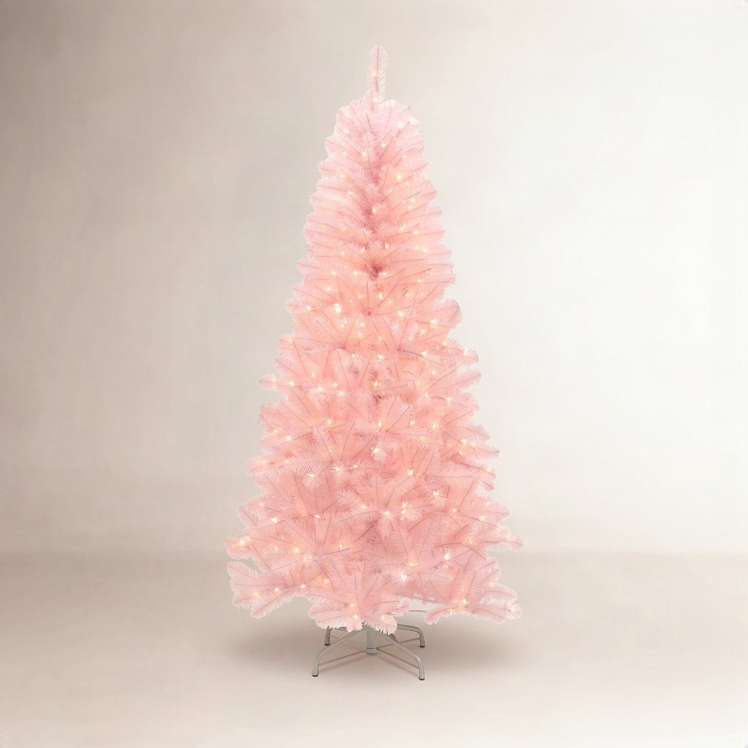 Pink 6.5' Pre-Lit Christmas Tree