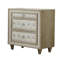 Table de chevet 3 tiroirs Malachi - blanc / beige