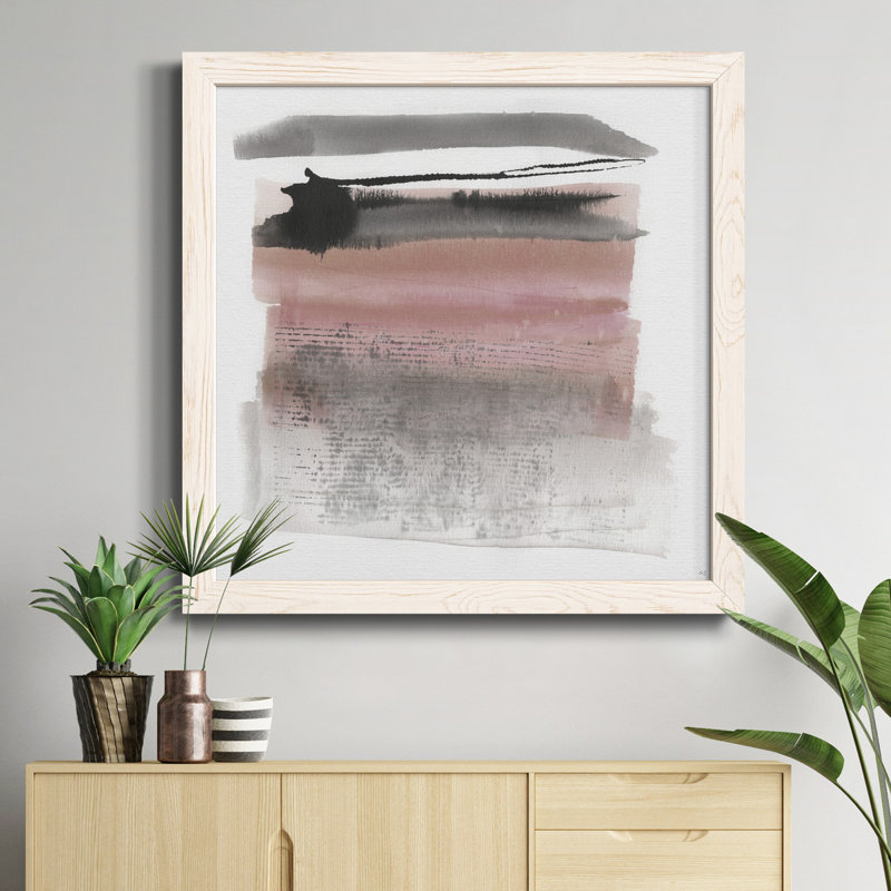 Sundown Turnwood II - Peinture sur toile encadrée, H 17 po x l 17 po x P 1,5 po, Toile avec cadre blanc patiné