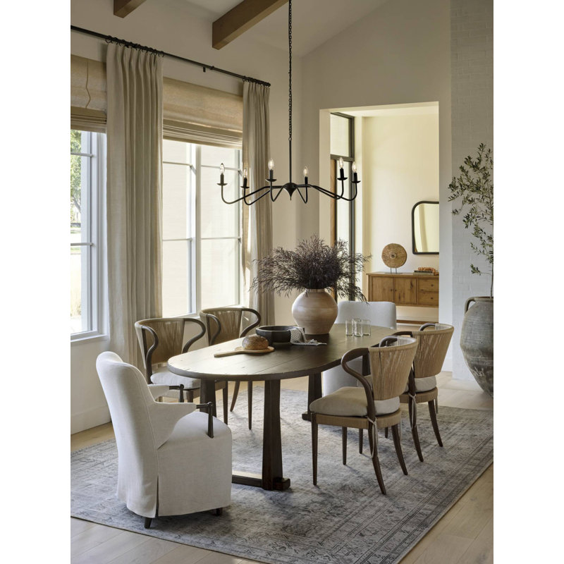 Amira Armless Dining Chair, Brown/Braodway Dune