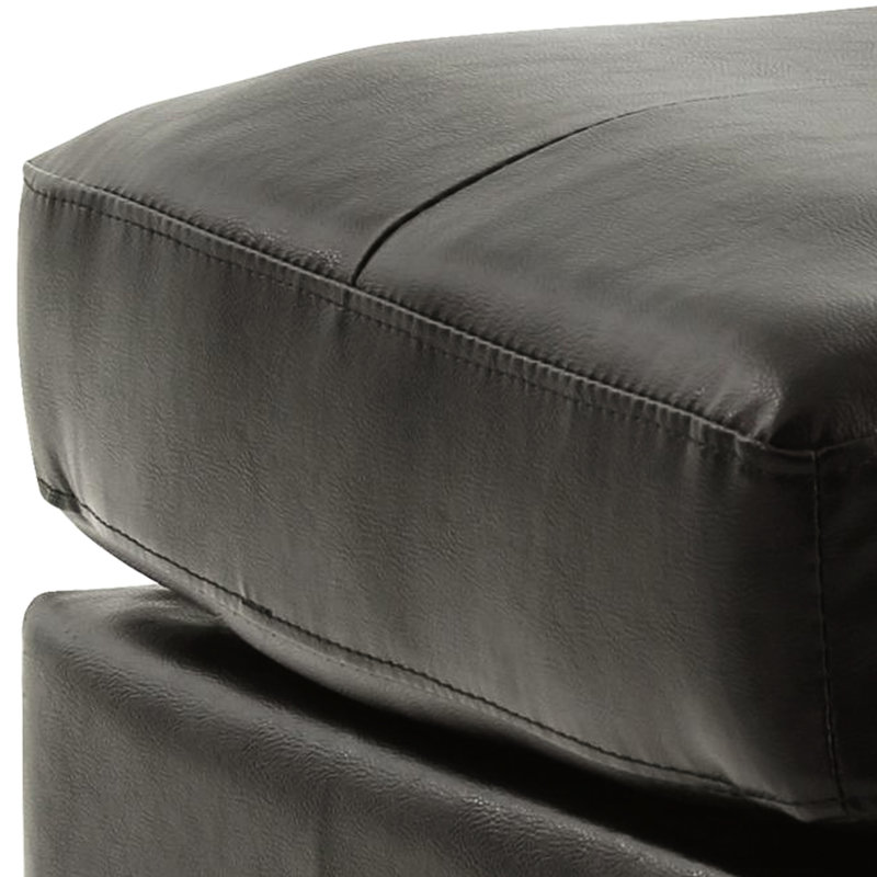 Noir pour les espaces côtiers - H 19 po x l 23 po x P 23 po, aucun assemblage requis, siège simple confortable, pu décontracté dans un chalet, utilisation moderne immédiate, sièges un, finition classique sur le matériau