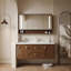 Meuble-lavabo autoportant 47,64 po en bois massif avec miroir-696723907