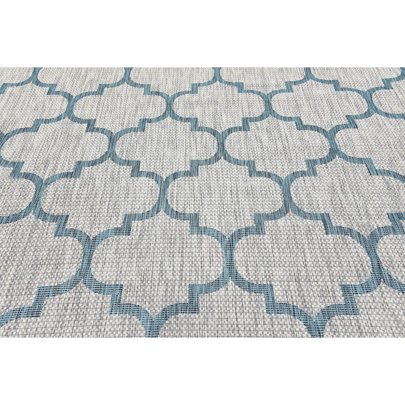 Outdoor Veranda Area Rug Mist Color, Rectangle 8' x 11'4"