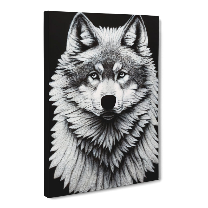 CAN-V0523-2909X Wolf Chalk - Wrapped Canvas Print, 76cm H x 50cm W