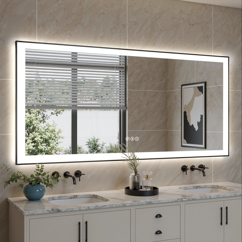 Miroir de salle de bain Lunara, 60 po x 28 po