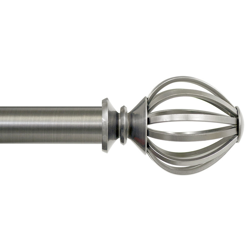 Cristyn Steel Adjustable Single Curtain Pole