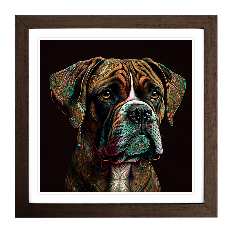 Single Picture Frame Print on Wood, Walnut