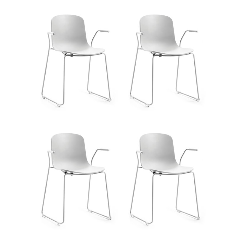 Fauteuil empilable Holi, Blanc