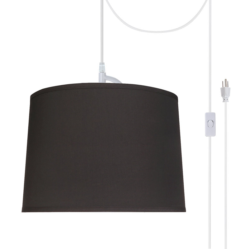 Beale 1 - Light White Single Pendant, Black, 8.5" x 12" x 11"