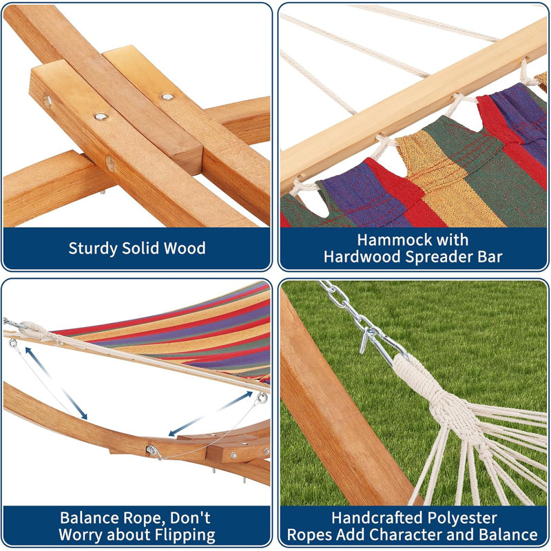 Support de hamac, support de hamac en bois seulement, poids maximal de 330 lb