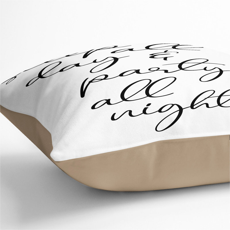 Party All Night Scatter Cushion, Stone, 40cm H x 40cm W x 15cm D