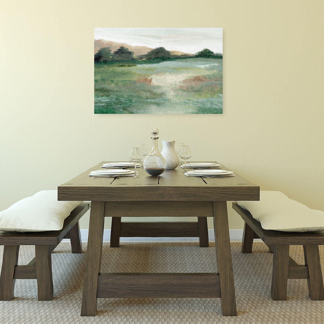 Soft Meadow Landscape Peaceful Serene Tranquil Landscape Nature Wall Art Print