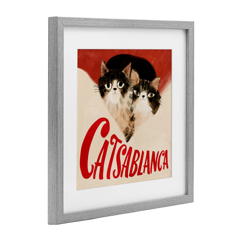 Cats Casablanca, Cadre de ferme gris, H 16 po x l 16 po