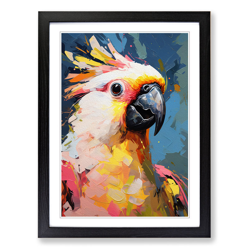 Single Picture Frame Print on Wood, 64cm H x 46cm W, Black Framed