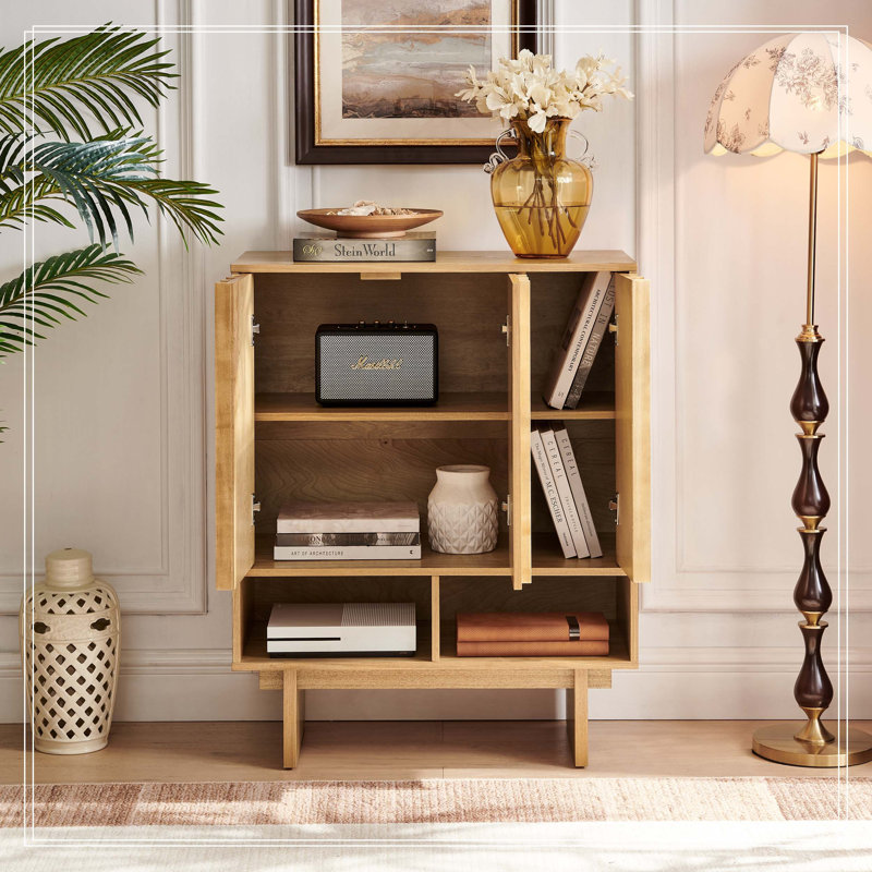 Buffet 31,6 po Mid Century, Natural