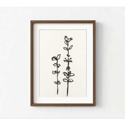 Reproduction délicate de feuilles en noir et blanc, impression de croquis de feuilles, impression de nature noir et blanc, impression de plantes de chambre minimaliste
