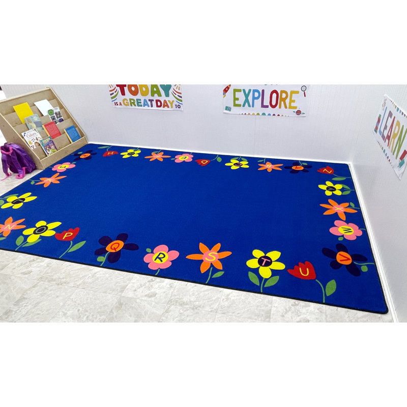 KidCarpet.com Alphabet Garden Classroom Rug, 6'x8'6" Rectangle, Rectangle 6' x 8'6"
