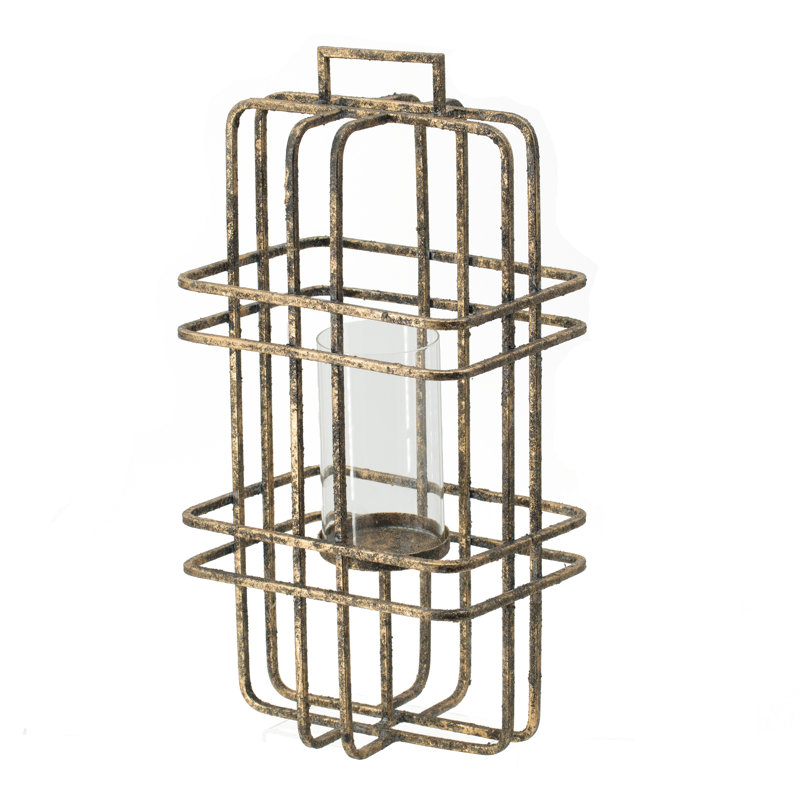 Iron Floor Hurricane, 19.9" H x 9.8" W x 7.4" D