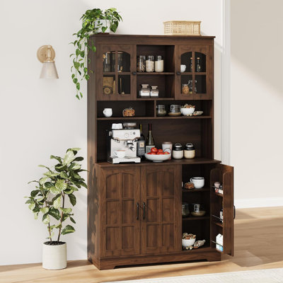 Rangement de cuisine de 70,9 po de hauteur avec armoire et garde-manger Pantry