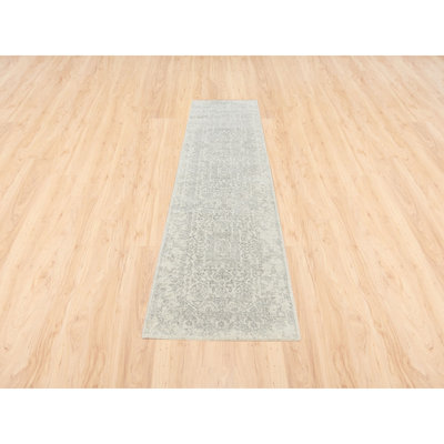 One-of-a-Kind Runner 2'6" X 10'1" New Age Runner Area Rug in Gray