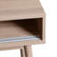 Console de table d'entrée avec espace de rangement et pieds en bois, canapé derrière le canapé pour le couloir, salon, couleur naturelle