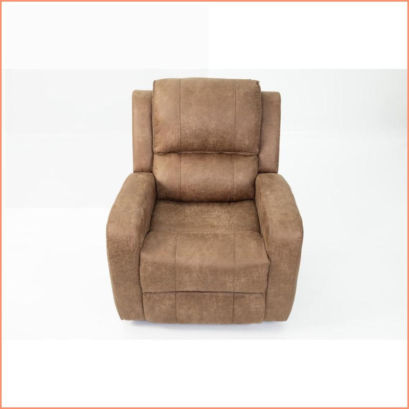 Recliner, Manual Motion Modern Tufted | Chestnut PU Leather