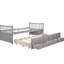 Lit de jour gris simple avec lit gigogne et tiroirs pour un espace de rangement élégant et polyvalent-117067999