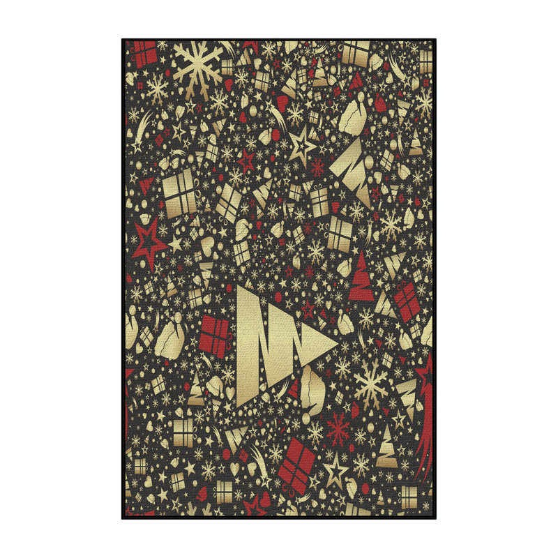 Tapis de salle rouge fêtes, Rectangle 2 pi x 4 pi