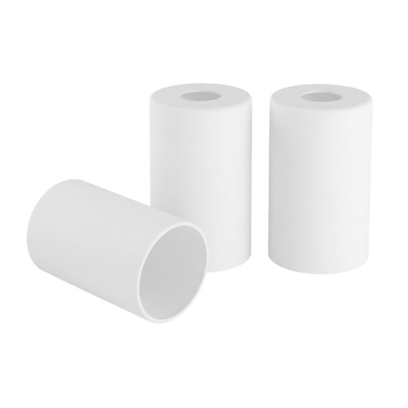 Abat-jour en verre blanc crème 42 po, Blanc