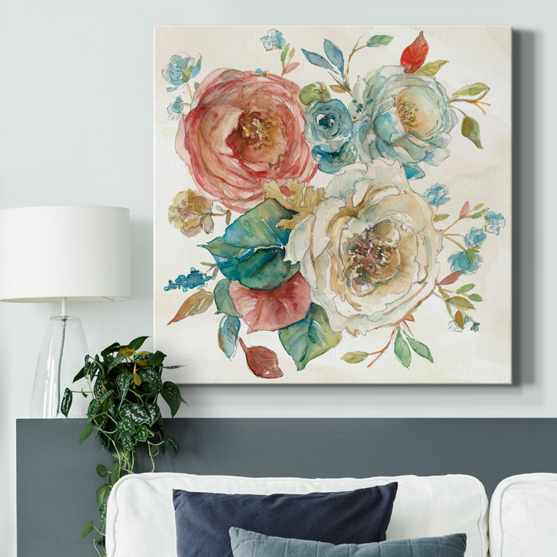 «Rose Garden I», reproduction d'art sur toile tendue, H 24 po x l 24 po x P 1 po