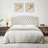 Queen/Full Size Wall Mounted Headboard for Adjustable Bed, Linen Tufted Upholstered with Sturdy Wooden Legs-1882684304
