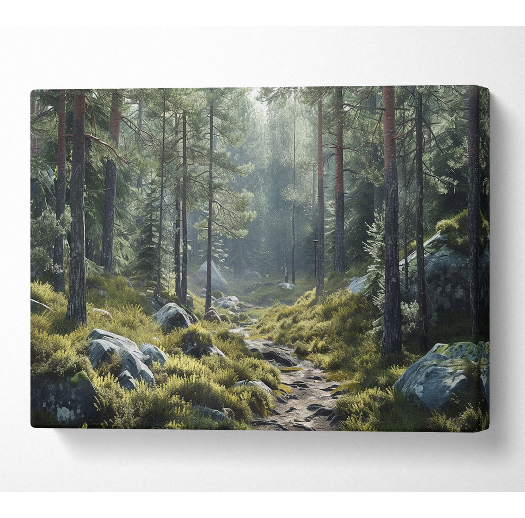 Pathway Into The Woods - Kunstdrucke auf Leinwand ohne Rahmen