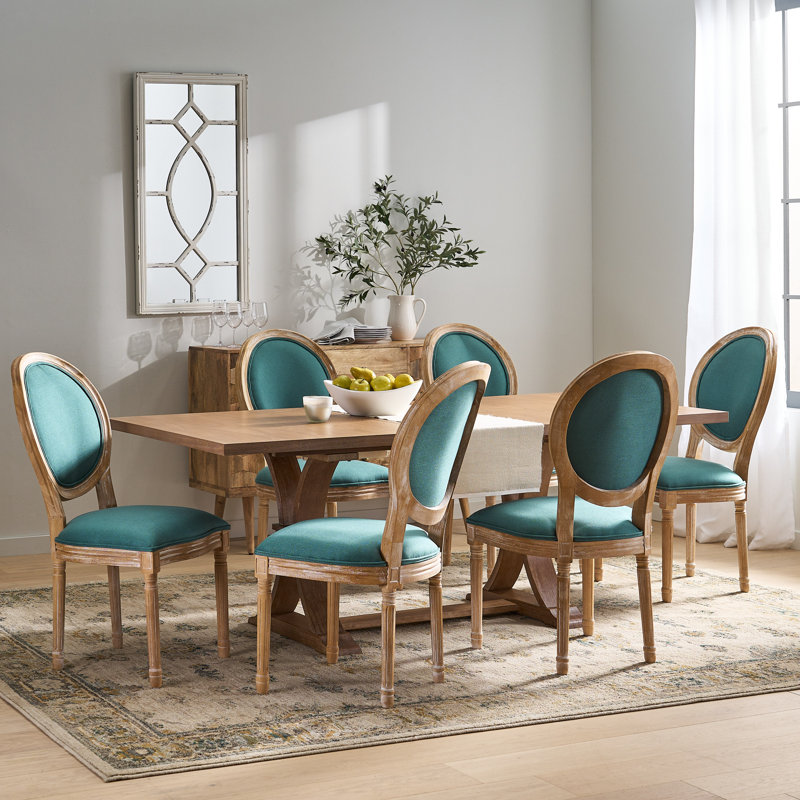 Ensemble de salle à manger extensible Holli, Bleu sarcelle foncé