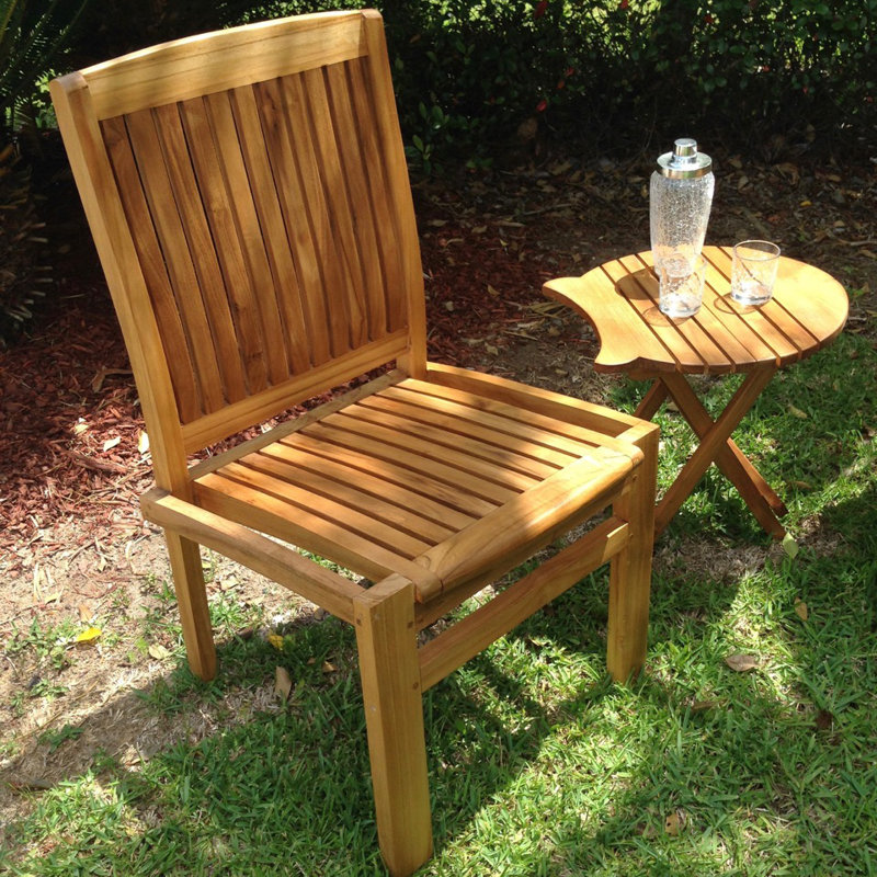 Greg Outdoor Teak Dining Side Chair