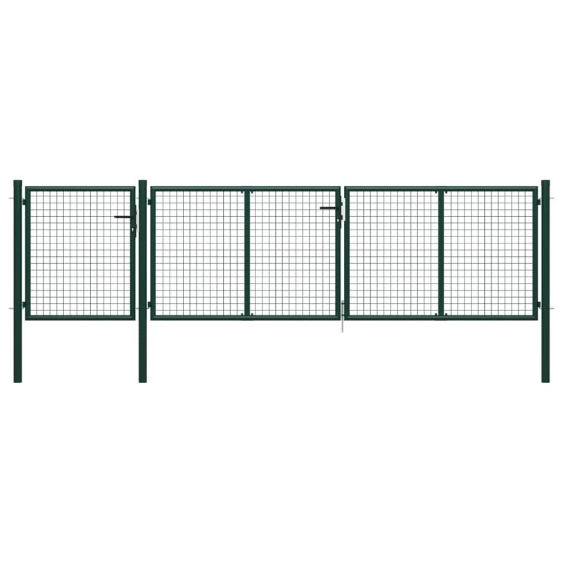 Adara 150cm H x 400cm W Green Metal Gate