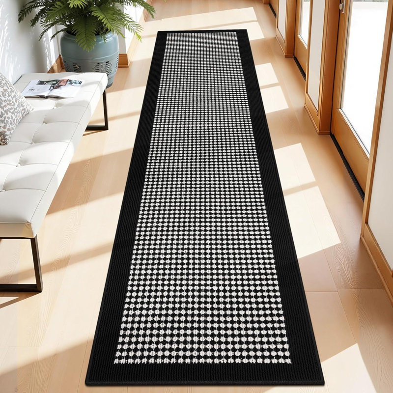 Area Rug, Runner 2' x 8', Black