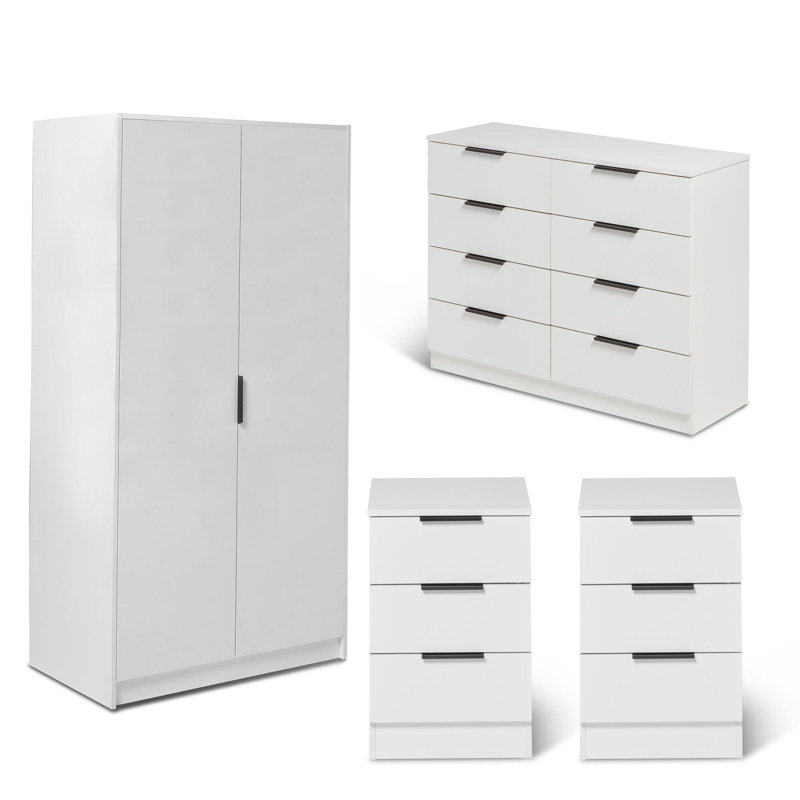 Glenhaven 4 Piece Bedroom Set, Pure White