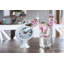 Metal Electric Alarm Tabletop Clock in White