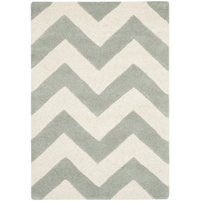 Teresita Hand Tufted Wool Chevron Rug