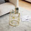 Cadre de table d'appoint moderne en métal + plateau miroir